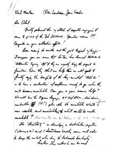 Letter to Phil Morton from Bob Fabris